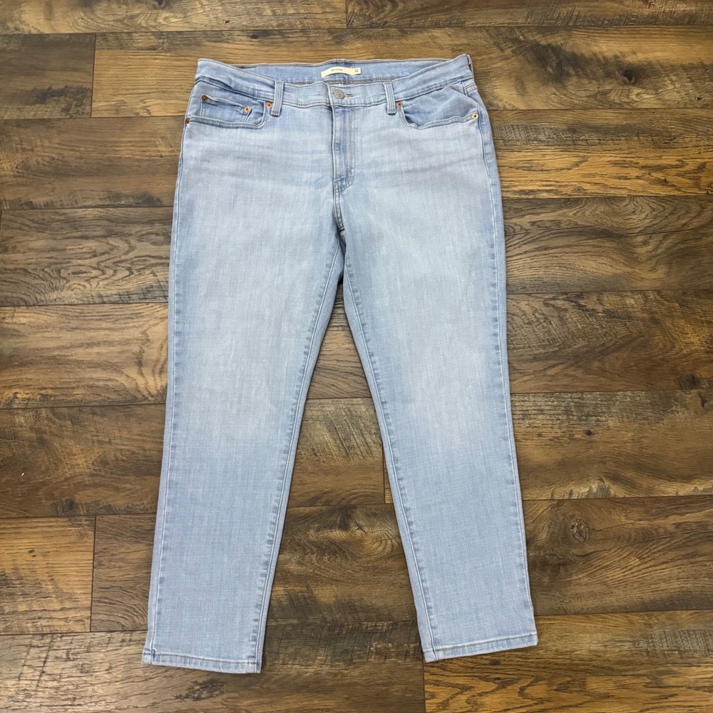 Levi's Boyfriend Jeans Women's 32x27 Light Wash Stretch Casual‎ Denim Pants